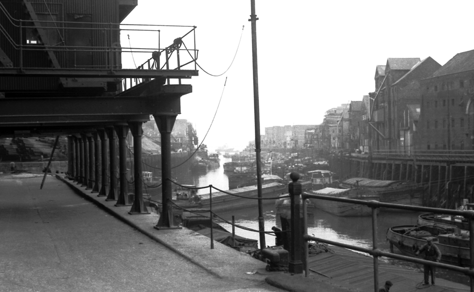 View towards the mouth of the River Hull from Drypool Bridge 1968